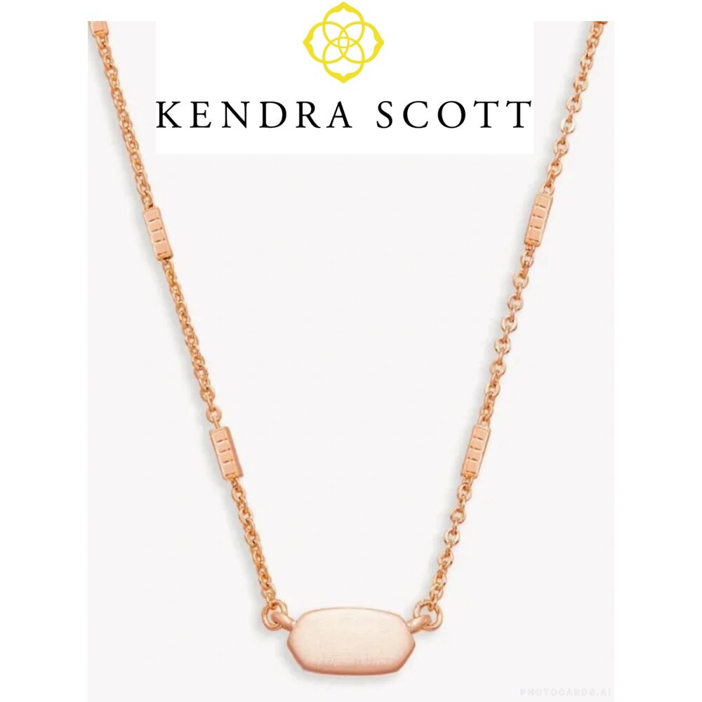 NWOT Kendra Scott Fern 14k RoseGold Pendant Necklace